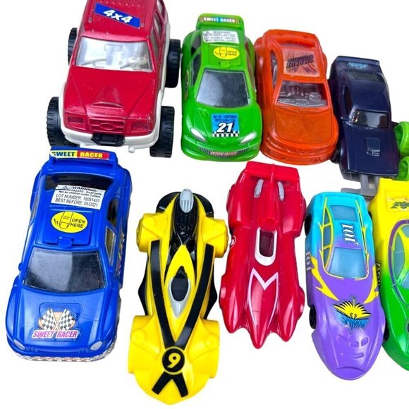 Vintage Plastic Car Lot of 11 McDonalds 5" & Under Nascar Spin Master Speed Race - Picture 3 of 7